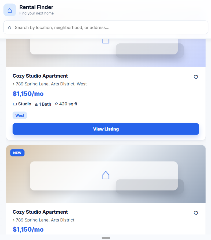 Rental Finder App